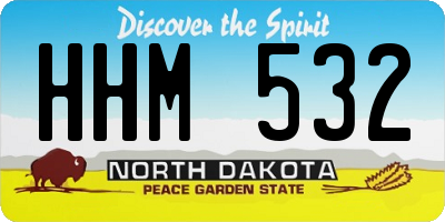 ND license plate HHM532