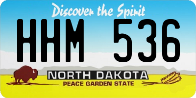 ND license plate HHM536