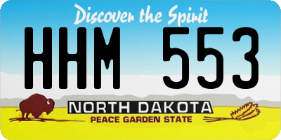 ND license plate HHM553