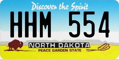 ND license plate HHM554