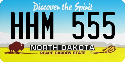 ND license plate HHM555