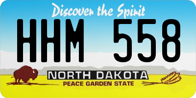 ND license plate HHM558