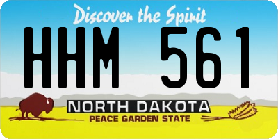 ND license plate HHM561
