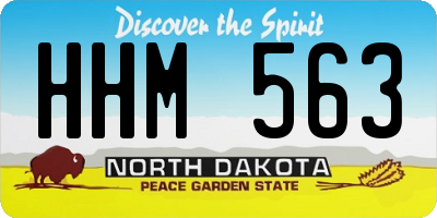 ND license plate HHM563