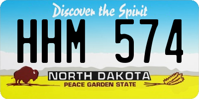 ND license plate HHM574