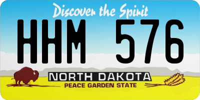 ND license plate HHM576