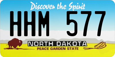 ND license plate HHM577