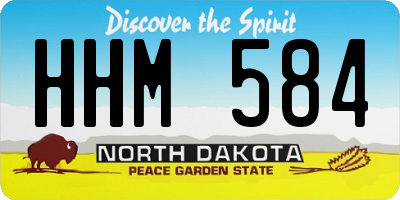 ND license plate HHM584