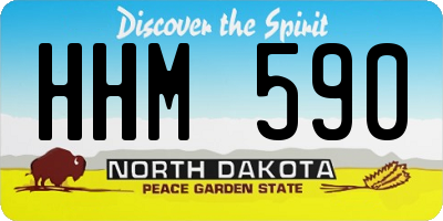 ND license plate HHM590
