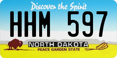 ND license plate HHM597
