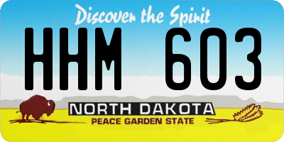 ND license plate HHM603