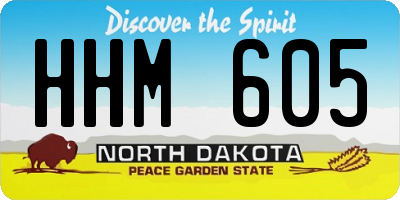 ND license plate HHM605