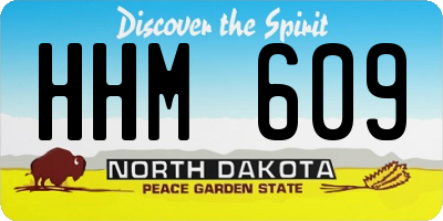 ND license plate HHM609