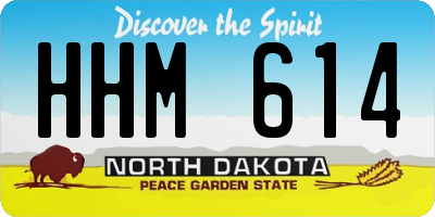 ND license plate HHM614