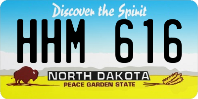 ND license plate HHM616