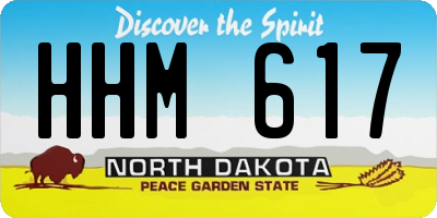 ND license plate HHM617