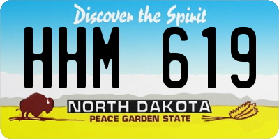ND license plate HHM619