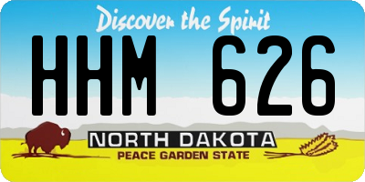 ND license plate HHM626