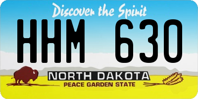 ND license plate HHM630