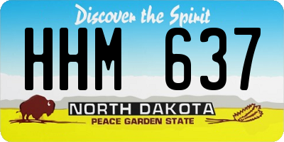 ND license plate HHM637