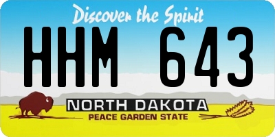 ND license plate HHM643