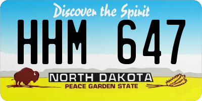 ND license plate HHM647