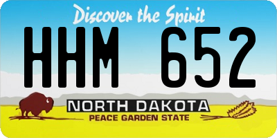 ND license plate HHM652