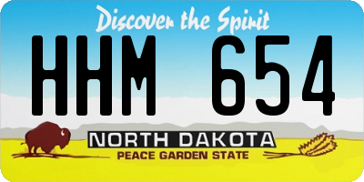 ND license plate HHM654