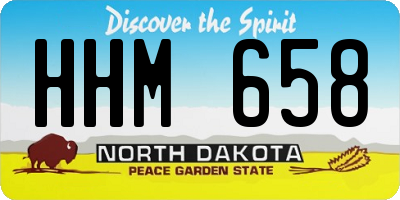 ND license plate HHM658