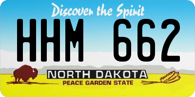 ND license plate HHM662