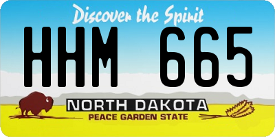 ND license plate HHM665