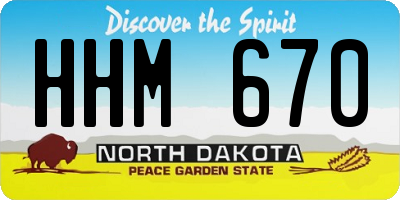 ND license plate HHM670
