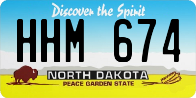ND license plate HHM674