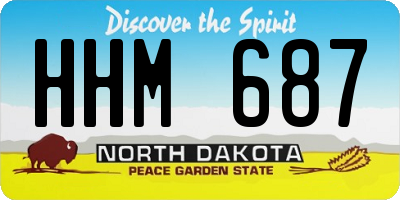 ND license plate HHM687
