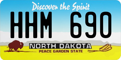 ND license plate HHM690