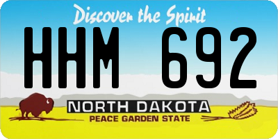 ND license plate HHM692