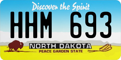 ND license plate HHM693