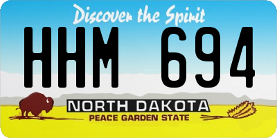 ND license plate HHM694