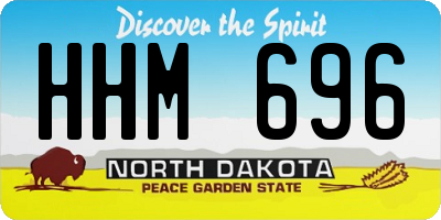 ND license plate HHM696