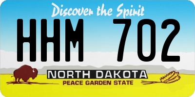 ND license plate HHM702