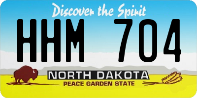 ND license plate HHM704