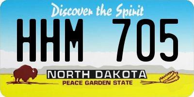 ND license plate HHM705