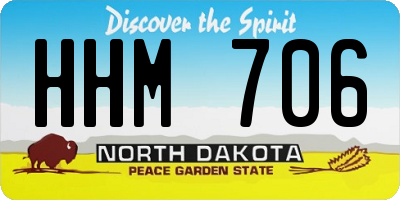 ND license plate HHM706