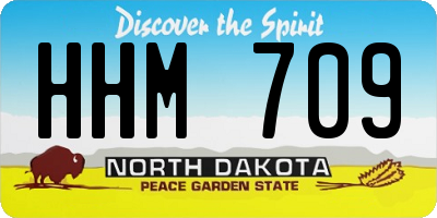 ND license plate HHM709