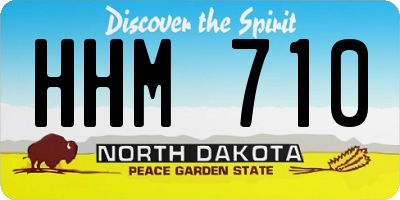 ND license plate HHM710