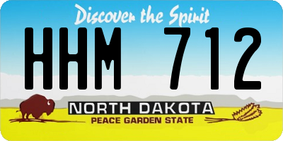 ND license plate HHM712