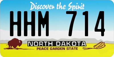ND license plate HHM714