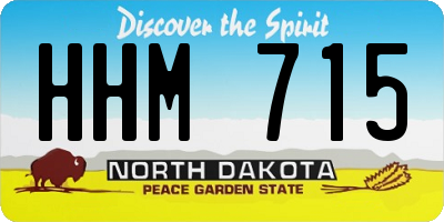 ND license plate HHM715