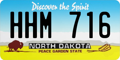 ND license plate HHM716