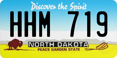 ND license plate HHM719